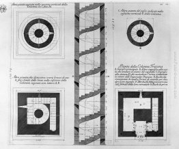 Sezione verticale della colonna Traiana, con sei stabilimenti pr