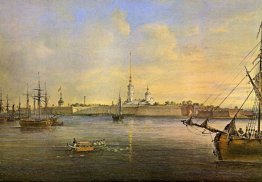 Vista sul Neva e la fortezza di Pietro e Paolo