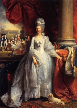 Ritratto della regina Charlotte del Regno Unito, con Windsor e l