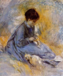 Giovane donna con un cane