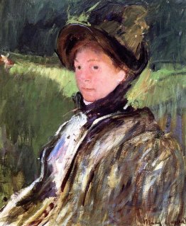 Lydia Cassatt in un cofano verde e un cappotto