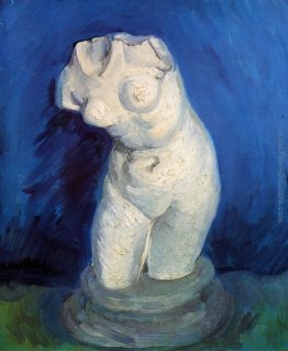 Gesso Statuetta di un busto femminile