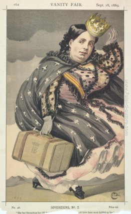 Sovrani No.20 Caricatura di Isabella II di Spagna