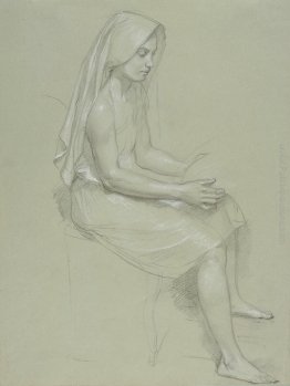 Studio di una figura femminile seduta Velato