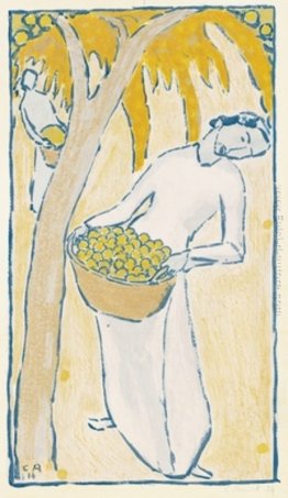 Frutta Harvest (figura femminile con il cestino)