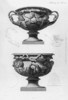 Il cosiddetto `Warwick Vase`, un famoso antico marmo oggetto, ch