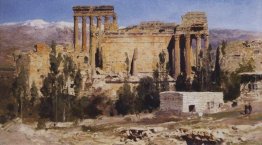 Baalbek. Rovine della Cattedrale di Giove e la Cattedrale di Sun