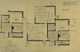 Doppio disegno monolocale, piani e assonometria