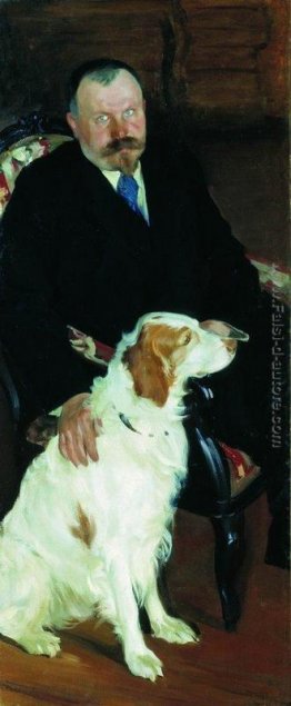 Ritratto del dottor S. Y. Lyubimov con il cane