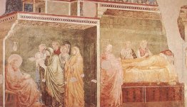 La nascita di San Giovanni Battista e Zaccaria, suo padre a scri