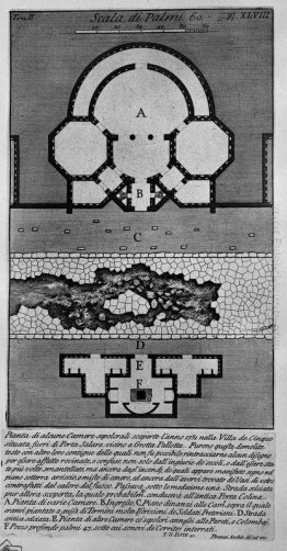 Le antichità romane, t. 2, Piatto XLVIII. Piano di alcune camere