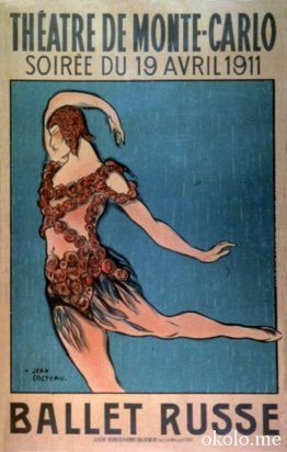 Poster per la stagione 1911 Ballet Russe mostrando Nijinsky in c