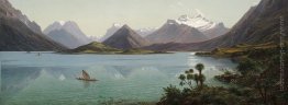 Lago Wakatipu con il Monte Earnslaw, Middle Island, Nuova Zeland