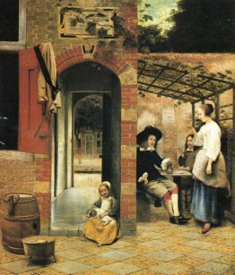 Il Cortile di una casa a Delft