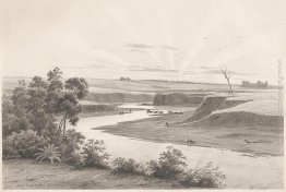 Vecchio guado attraverso il fiume Torrens ad Adelaide