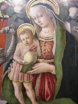 Madonna in trono con il donatore (particolare)