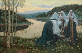 Ragazze sulla riva del fiume