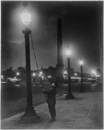 Allumeur de réverbères, place de la Concorde