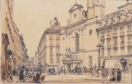 Michaelerplatz e mercato del carbonio a Vienna