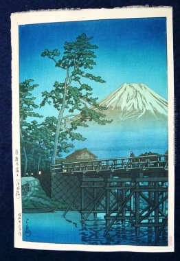 Monte Fuji al chiaro di luna, Kawai Bashi