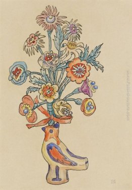 Blumenblatt - Vogelvase