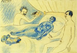 Una parodia di Olympia di Manet e Picasso con Junyer