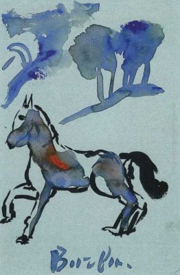 Un cavallo blu