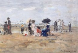 Trouville, scena sulla spiaggia