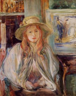 Julie Manet con un cappello di paglia