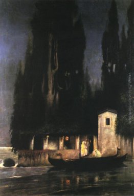 Partenza da un'isola di notte