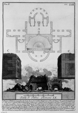 Le antichità romane, t. 2, Piatto LIX. Pianta e alzato di fabbri