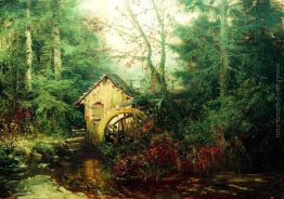 Forest Landscape con Watermill