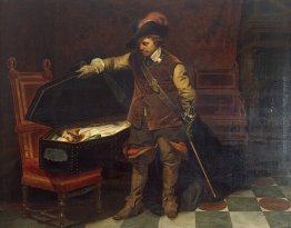 Cromwell davanti alla bara di Carlo I