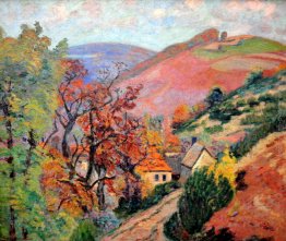 Mountain Landscape - Pontgibaud, villaggio in Peschadoire