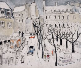 Paris Snow Scene