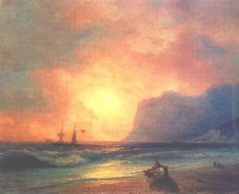 Il tramonto sul mare