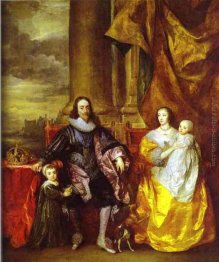 Carlo I e la regina Enrichetta Maria con Carlo, principe di Gall