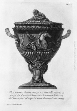 Terracotta urna vaso si vede nella collezione di disegni di Cava