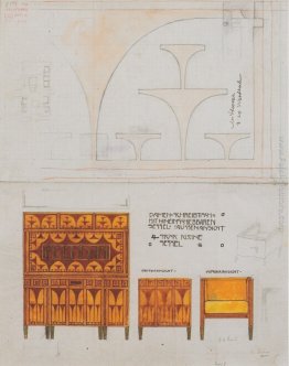 Progetto di disegni per sala dell'appartamento Eisler Terramare,