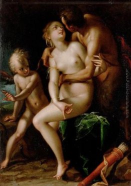 Venere, Cupido e un satiro