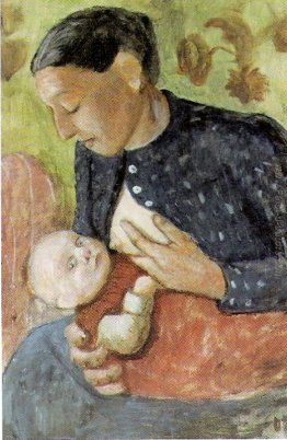 L'allattamento al seno madre di Paula Modersohn-Becker