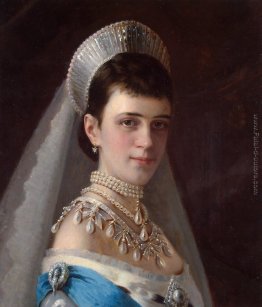 Ritratto dell'imperatrice Maria Fiodorovna in un decorato Head D