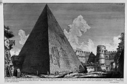 Le antichità romane, t. 3, Piatto XL. Veduta della Piramide di C