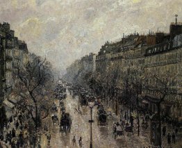 Boulevard Montmartre Foggy Mattina