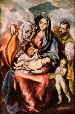 La Sacra Famiglia con Sant'Anna e il giovane San Giovanni Battis