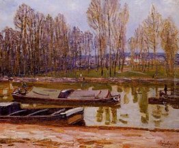 Chiatte sul canale Loing, Primavera