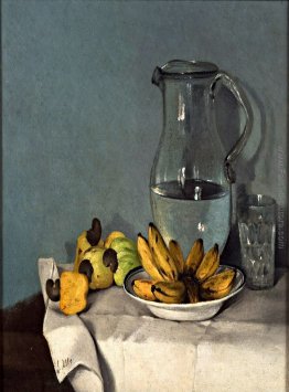 Natura morta con banane, vaso e anacardi 1870