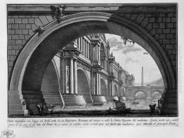 Bridge con magnifici balconi e archi eretti da un imperatore rom