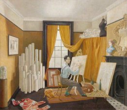 Edward Bawden lavoro nel suo studio