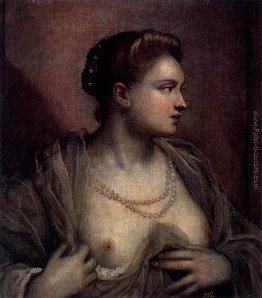 Ritratto di una donna, rivelando il suo seno